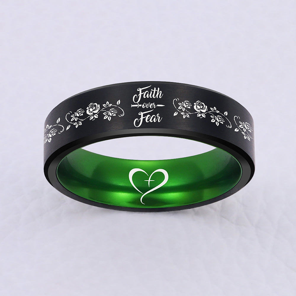 FAITH OVER FEAR RING 😍 60% OFF 🎁 FREE BRACELET W/PURCH REVI