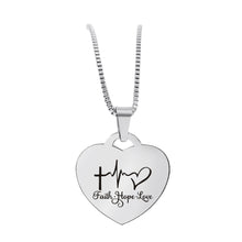 Load image into Gallery viewer, FAITH HOPE LOVE NECKLACE ❤️ 60% OFF 😍 ⭐️⭐️⭐️⭐️⭐️ REVIEWS