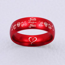 Load image into Gallery viewer, FAITH OVER FEAR 😍 DESIGNER RING ❤️ 70% OFF ⭐⭐⭐⭐⭐ REVIEWS