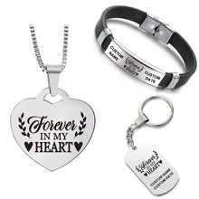 Load image into Gallery viewer, Forever In My Heart ❤️ Customized Bundle! Necklace + Bracelet + Keychain ❤️