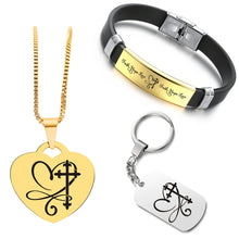 Load image into Gallery viewer, Heartcross ❤️ Customized Bundle! Necklace + Bracelet + Keychain ❤️