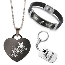 Load image into Gallery viewer, Rest In Peace ❤️ Customized Bundle! Necklace + Bracelet + Keychain ❤️