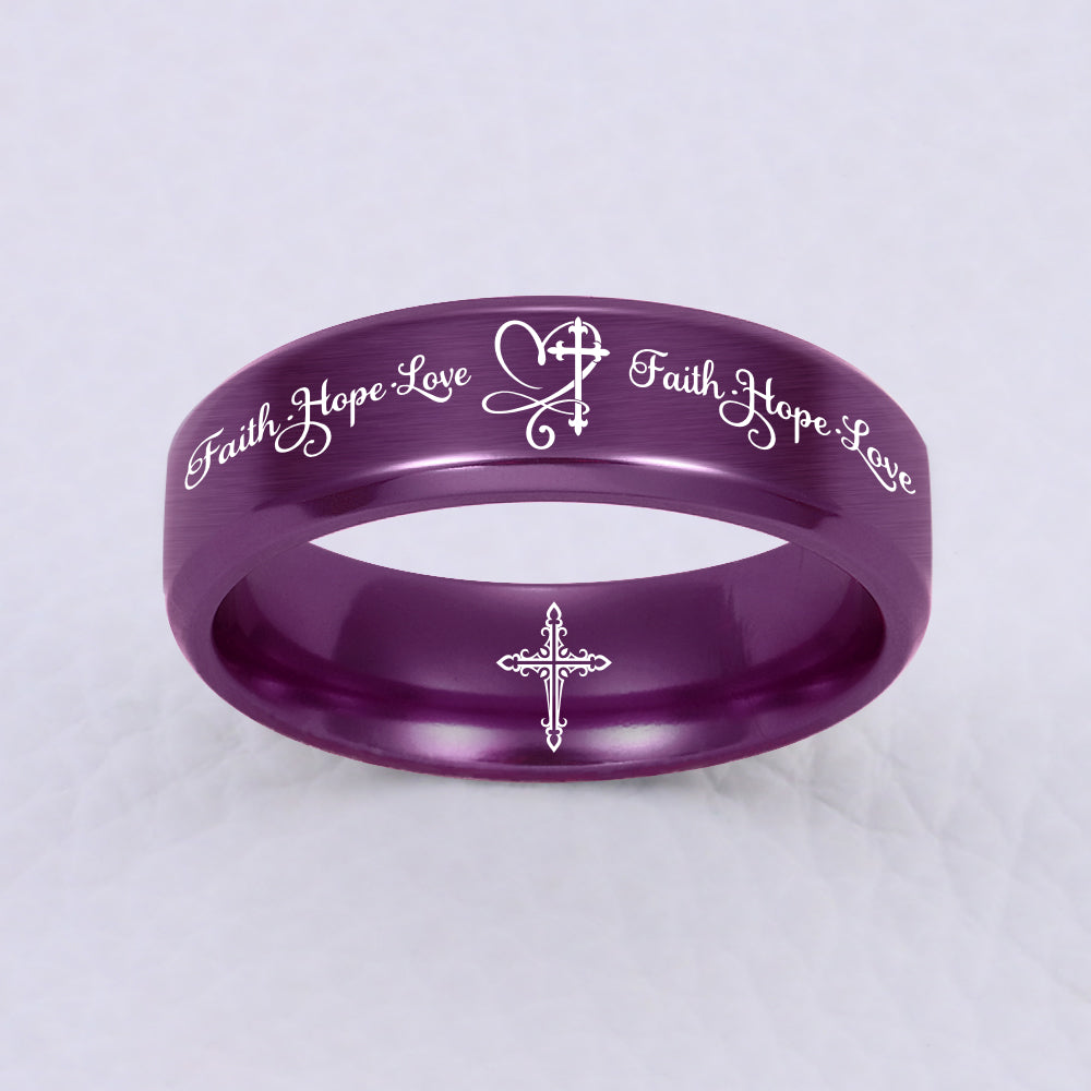 5pcs/set Fashionable Violet-colored Alloy North Star/ Cross/ Heart