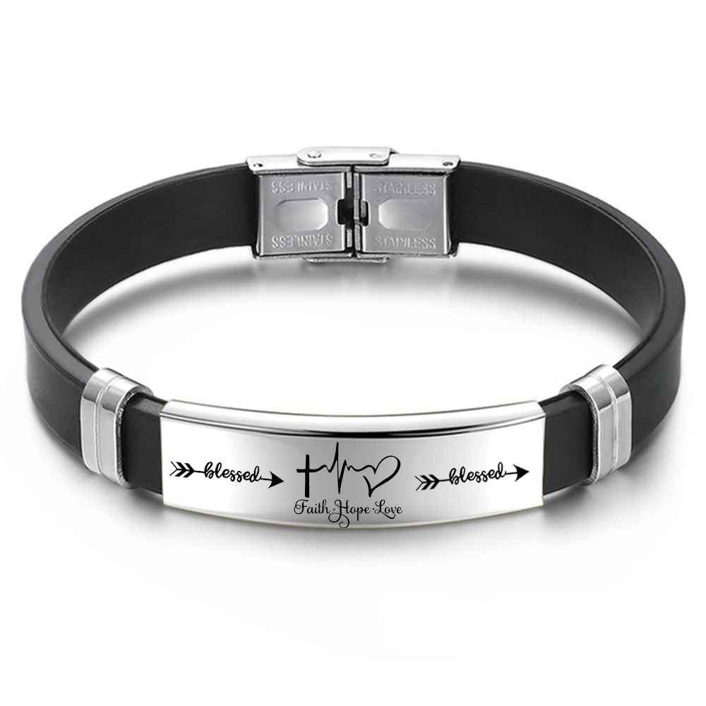 Blessings Faith Hope Love Charm Bracelet | Bracelets | lookluv.com